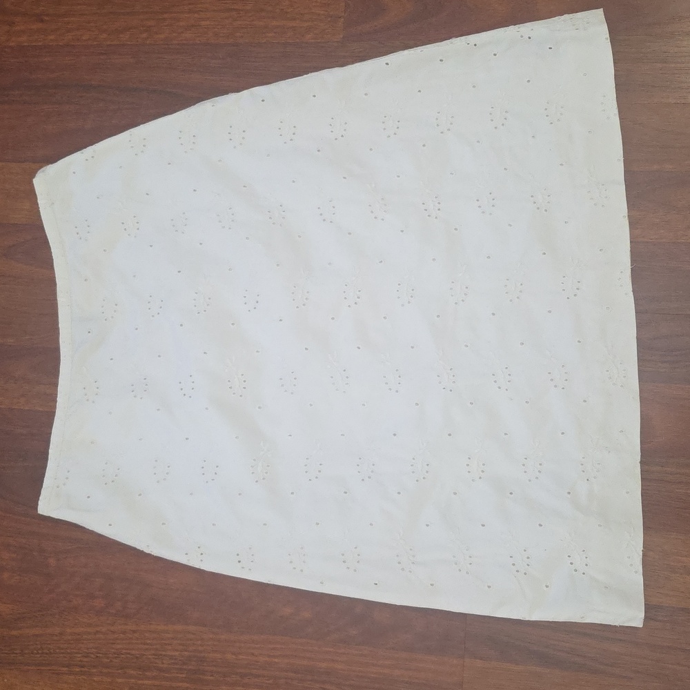 Brooks Brothers Cream A-Line Skirt